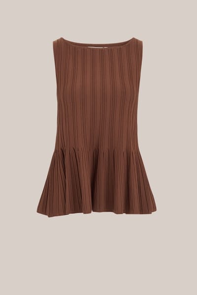 WE Fashion Dames gebreide top met structuur en stretch