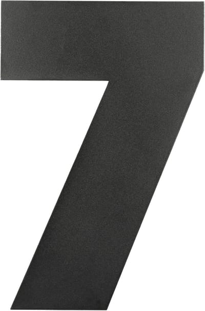 Huisnummer Zwart - Nummerbord Deur - Voordeur Aankleden - Gepoedercoat Staal - 15 cm Hoog - Zwart