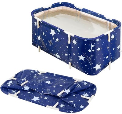 CRLYN® Zitbad Voor Volwassenen - Opvouwbaar Bad - Inklapbaar - Blauw