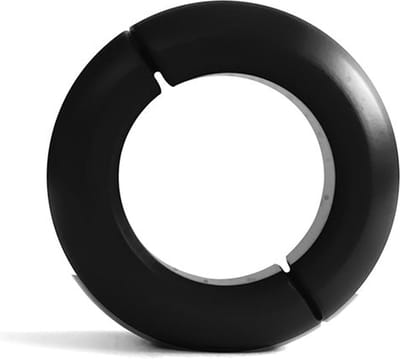 Black Label - Donut Ballstretcher - 20 x 35 mm - RVS - Mat Zwart