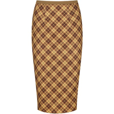 Midi-rok met print en rits