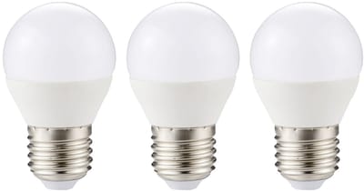 Kobi LED Lamp Mini Bolvorm E27 4.5W - 420lm - 4000K - 230V - Voor Hal, Slaapkamer of Werkruimte - 3 stuks