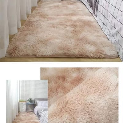 tapijt super zacht pluizig antislip hoogpolig tapijt kinderkamer pluisvrij beige 120 x 160 cm