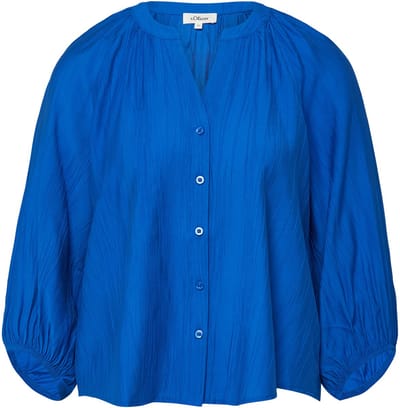 Gestructureerde Viscose Blouse met Plooien en 3/4 Raglan Mouwen Dames s.Oliver