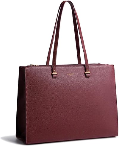 Elegante Dames Shopper - Grote PU-Leren Handtas Met Veel Vakken Voor Laptop, School, Werk En Kantoor