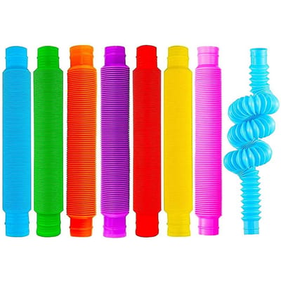 8 Pak Ruime Pop Tubes Fidget Speelgoed Sensorisch Speeltje ideaal voor Stress Angst Verlichting Kinderen Volwassenen Leren Speelgoed Peuters Rekbare Buis