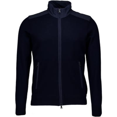 Paul & Shark Vest Typhoon Re4x4 Soft Cool Touch Wool Full Zip Donker Blauw / male