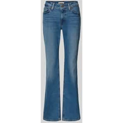 Bootcut-jeans van katoenmix