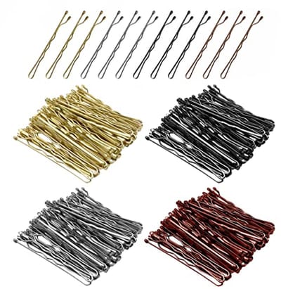 Haarspeldenset met 200 metalen haarklemmen in golven, 5 cm - Perfect voor vrouwen en kapsalons