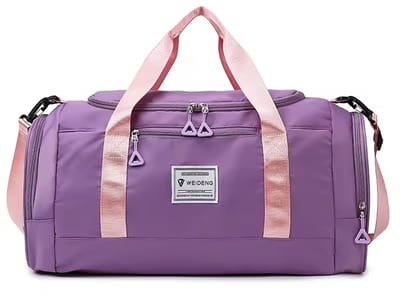 KZQ Sport- En Gymnastiek Tas Voor Dames Met Waterdicht Vak En Schoenenvak - Kleine Reistas Voor Weekend En Handbagage - Paars