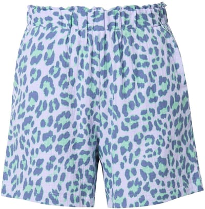 Studio Untold Studio Untold - Dames - Short wijde pijpen mousseline elastische tailleband - Lavendel - Maat 54