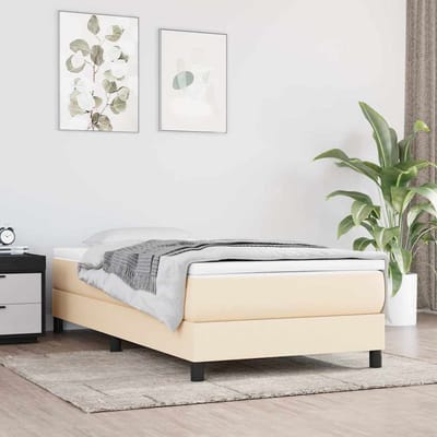 vidaXL - Pocketveringmatras - medium - 80x200x20 - cm - stof - crèmekleurig