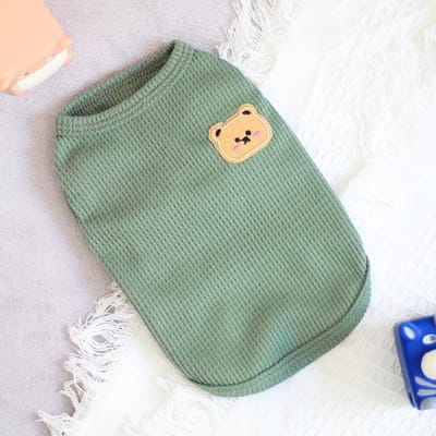 Gilet Ours Vêtements pour Chien Chat T-shirt Uni Vêtements Chiens Fin Petit Mode Chihuahua Été Respirant Fille Carlin Gilet pour Animal de Compagnie York XXL