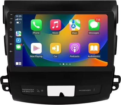 Autoradio met bluetooth - Carplay - Voor Mitsubishi Outlander II (2005-2012) - Geschikt voor Apple en Android - Stereo - Navigatie - Navigatiesysteem auto - 2GB 32GB