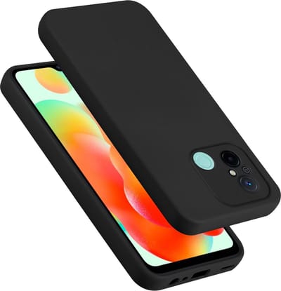 Cadorabo Hoesje geschikt voor Redmi 12C in LIQUID ZWART - Beschermhoes gemaakt van flexibel TPU silicone Case Cover