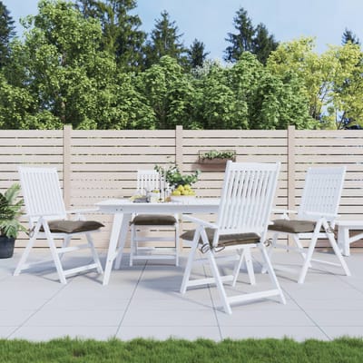 vidaXL - Stoelkussens - 4 - st - 40x40x7 - cm - oxford - stof - taupe