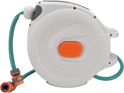 Automatische Waterslang - Oprolbare Slang - Tuin Besproeien - Eenvoudig Opbergen - 20 meter - Grijs
