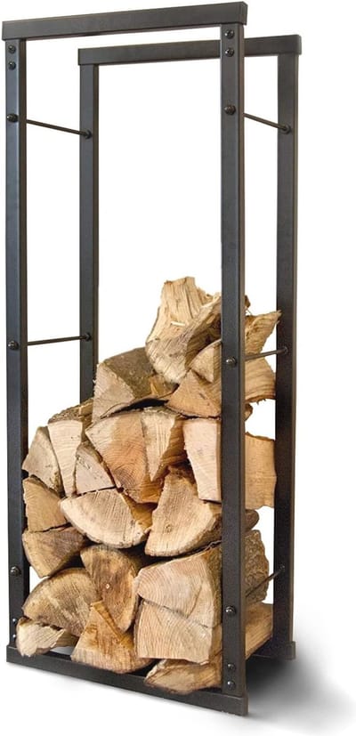 Brandhout Log Rek 100x60 cm – Metalen Opslag Plank voor Buiten en Binnen