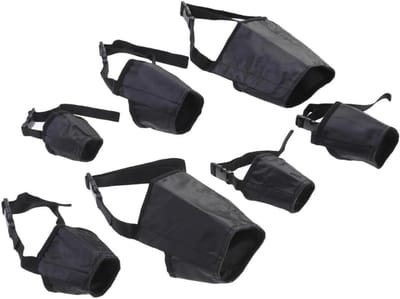 Hondenmuilkorven Set - Mondkap Hond - Gedrag Trainen - 7 Verschillende Maten - Verstelbaar - Zwart
