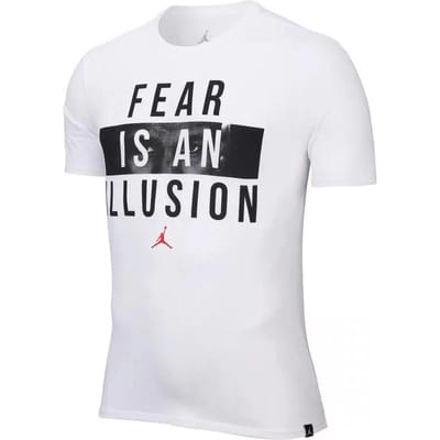 Jordan Alfabet Merk Logo Print T-shirt met Korte Mouwen Heren Tops Wit AQ8146-100 XXL black