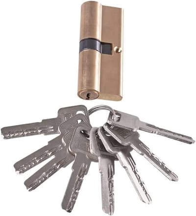 Deurslotcilinder - Voordeurslot Cilinderslot - Huis Beveiligen - Anti-Picking Anti-Boor - 75 mm - Messing Nikkel
