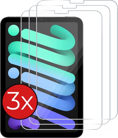 Screenprotector - 3 Stuks - Geschikt voor Apple iPad Mini 7 (2024) - 8.3 inch - 7e Generatie - Extra Sterk - Beschermglas - Gehard Glas - Tempered Glass - Screen Protector