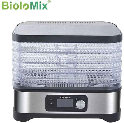 Casa Living Voedseldroger - Dehydrator 5 Lagen - Digitale Timer - Temperatuurregeling - BPA-vrij - 10L Capaciteit - Wit / Zwart