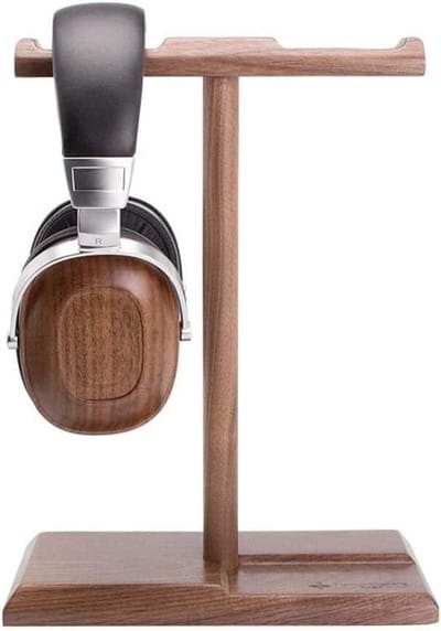 Hoofdtelefoon Stand - Headset Houder - Bureau Organisatie - Massief Hout - Universeel - Houtkleur