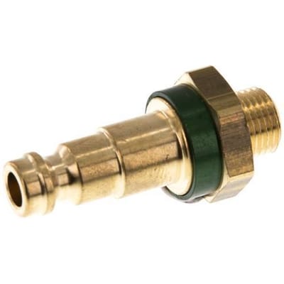 Messing DN 5 Groen-Coded Luchtkoppeling Insteeknippel G 1/8 inch Buitendraad