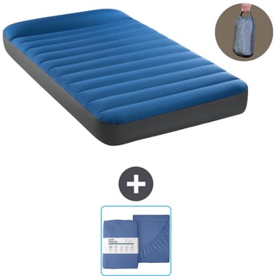 Intex Luchtbed - 1-Persoons - 99 x 191 x 22 cm - Blauw - Inclusief pomp en Hoeslaken