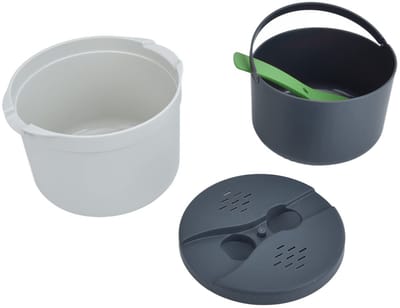 Golden crown - Magnetron Rijstkoker - Rijstkoker Set - 2 Liter - Groente - Food Grade PP - Geschikt voor Rijst en Quinoa - Kunststof Deksel