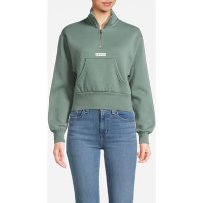 Levi's Lsegraphic Sara 1/4 Zip Ys Babytab Sara Maat: M | Sweaters Outlet | Dames | Groen