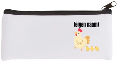 Akyol - kip met kuikens met eigen naam Etui - Kippen - kippen liefhebbers - iemand die houdt van kippen - verjaardag - cadeau - kado - 20 bij 9 cm
