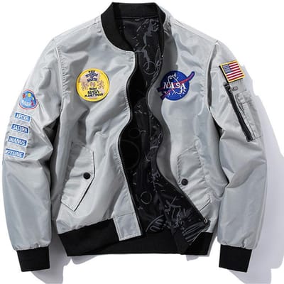 Dubbelzijdige Heren Herfstjas Casual Jas Heren Jong Piloot Plus Vet Grote Maten Herenkleding L gray