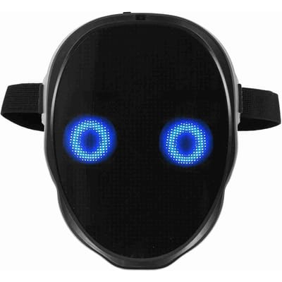 LED Gezichtsbedekking Unisex Kleurrijk Hoge Helderheid LED Licht Eng Schedel Gezichtsbedekking voor Feesten blue