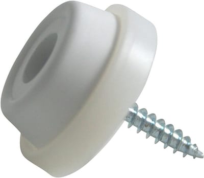 Meubelglijders Ø 24 mm - 4 stuks - wit - anti-slip - niet-slip voor schroefbevestiging - 10 mm hoog - vloerbeschermer