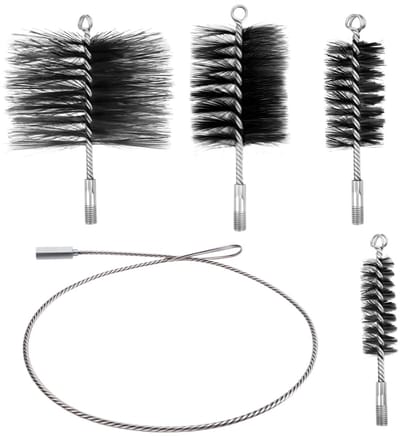 Solidchoice- Schoorsteenreinigingsborstelset 5 Stuks - Roestvrijstalen Borstels - Compatibel met Schoorsteenreinigingsstangensets - Voor Geïsoleerde/Schoorstenen - Professionele Kwaliteit - Schoorsteenborstel