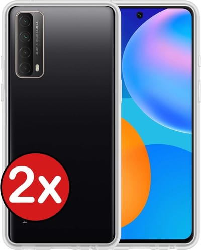 Hoesje - 2 Stuks - Geschikt voor Huawei P smart 2021 - Sterk & Shockproof - Telefoonhoes - Back Cover - Case Siliconen - Telefoon Hoes - Transparant
