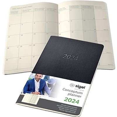 Maandkalender Boekje 2024 A5 - Softcover, 64 Pagina's, PEFC-gecertificeerd