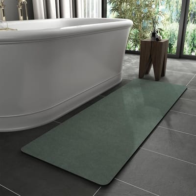 antislip, wasbaar, 40 x 120 cm, super absorberende badmat, zacht, badkamertapijt, dunne badmat voor douche, badkamer, bad, toilet