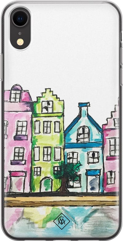 Casimoda® hoesje - Geschikt voor iPhone XR - Amsterdam - Siliconen/TPU telefoonhoesje - Backcover - Amsterdam - Multi