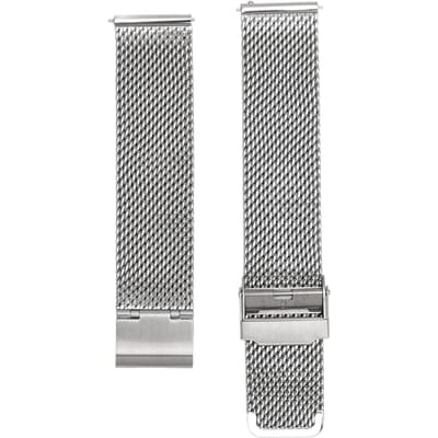 20mm Mesh Horlogeband Snelwissel Waterdicht Luxe Mesh Roestvrij Staal Horlogeband voor DW Zwart zilver