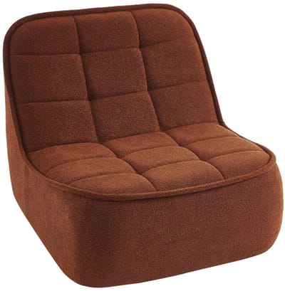 sweeek - Fauteuil bouclé stof 1 zitplaats, verschillende kleuren l 93 x b 104 x h 85cm - boni