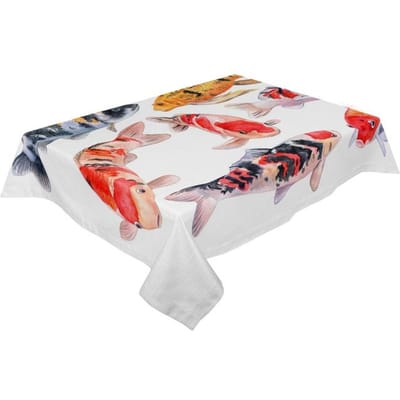 Japanse Stijl Karper Kersenbloesem Waterdichte Eettafelhoes Bruiloftsfeest Rechthoekig Tafelkleed Huis Keukendecor 4pcs 33x48 Table mat
