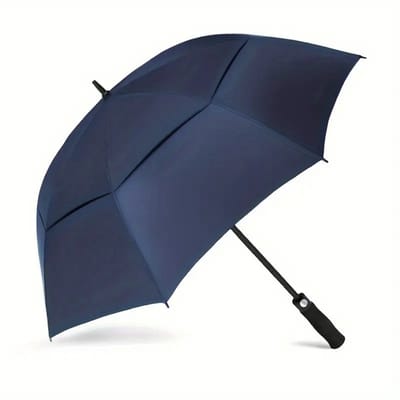 Nivard Moderne Golf Paraplu - Stormparaplu - Opvouwbaar - Windproof - Stormproef - UV Bescherming - Umbrella - Draagbaar - Donkerblauw