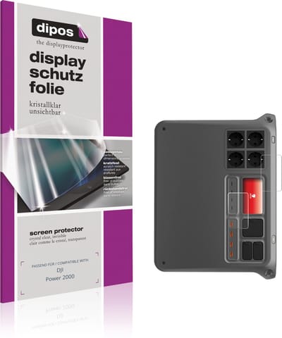 dipos – 2x Beschermfolie geschikt voor DJI Power 2000 | Krasbestendige & heldere Screenprotector Ultra-Thin