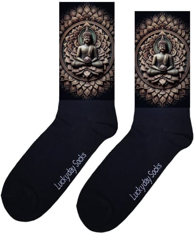 Luckyday Socks - Unisex sokken - Gautama Budda - cadeau sokken - Maat 37-44