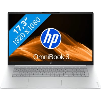 HP OmniBook 3 Laptop 17-dp0955nd AMD Ryzen™ 5 40 43,9 cm (17.3") Full HD 16 GB LPDDR5-SDRAM 512 GB SSD Wi-Fi 6 (802.11ax) Windows 11 Home Grijs, Zilver
