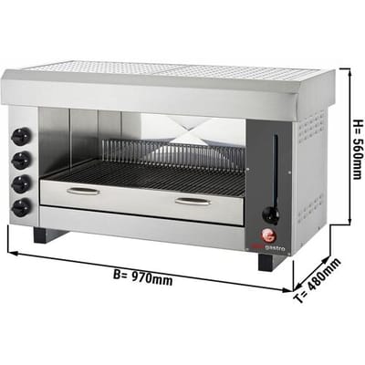 GGM Gastro Gas Pita Ofen / Salamander PRO - 13 kW - 4 Gasbrenner Zilver