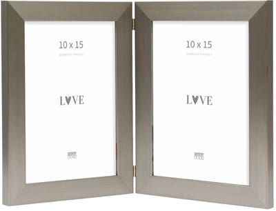 Deknudt Frames fotolijst S41VD1 H2V - zilver - tweeluik - 2x 10x15 cm